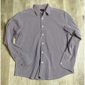 UNTUCKit Mens Large Long Sleeve Button Down Shirt Checkered Casual